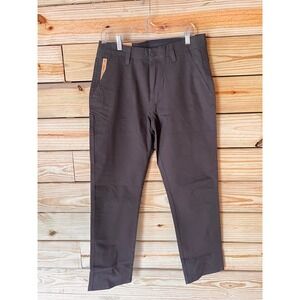 Weatherproof Mens Commuter Pant Charcoal Gray Stretch Flex Waist 32x30 W5F899SC